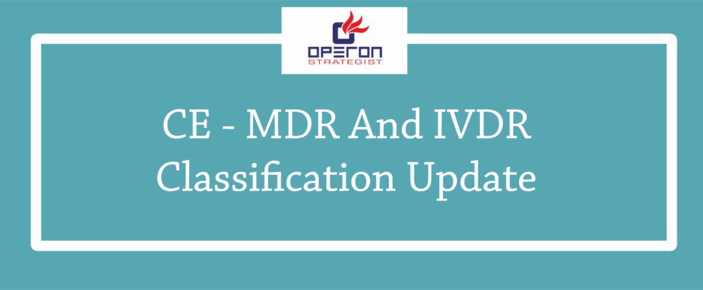 CE - MDR和IVDR分类更新